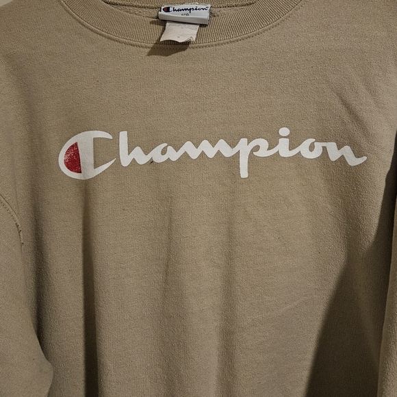 Champion Pull Over Tan Size Medium - Picture 3 of 6